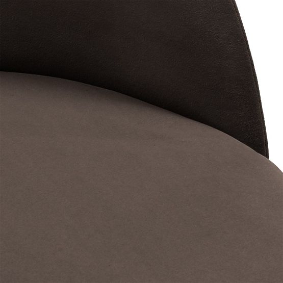 Chaise pivotante Enzo, formes arrondies, chocolat/espresso, velours