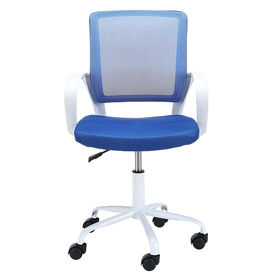 CHAISE PIVOTANTE FD-6 BLANC / BLEU