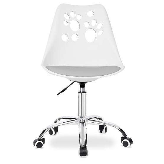 Chaise pivotante Grover blanc-gris