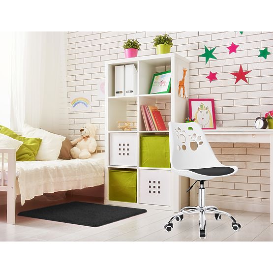 Chaise pivotante Grover blanc-noir