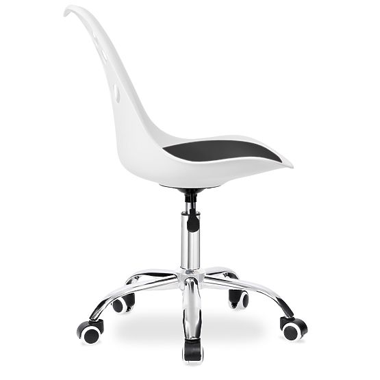 Chaise pivotante Grover blanc-noir