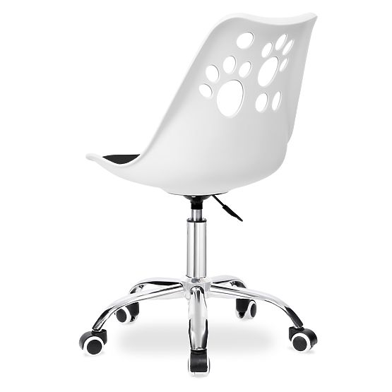 Chaise pivotante Grover blanc-noir