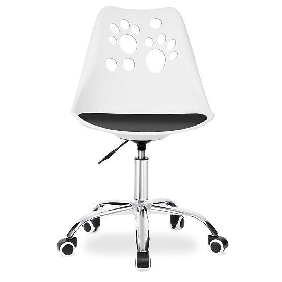 Chaise pivotante Grover blanc-noir