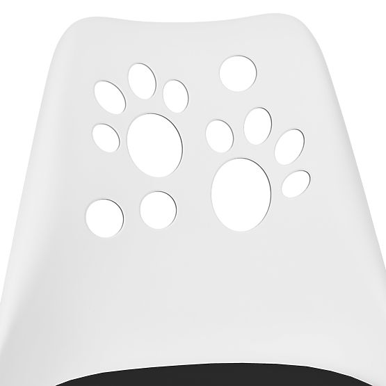 Chaise pivotante Grover blanc-noir