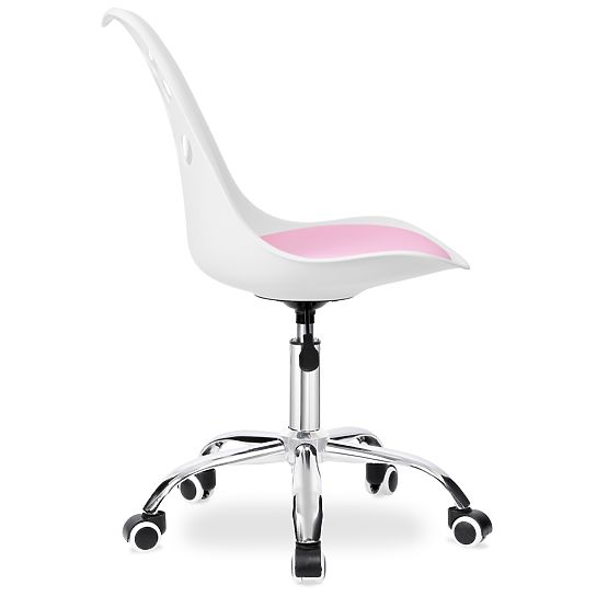 Chaise pivotante Grover blanc-rose