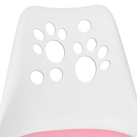 Chaise pivotante Grover blanc-rose
