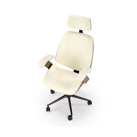 Chaise pivotante IGNAZIO, noyer-crème (1p=1pc)