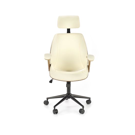 Chaise pivotante IGNAZIO, noyer-crème (1p=1pc)