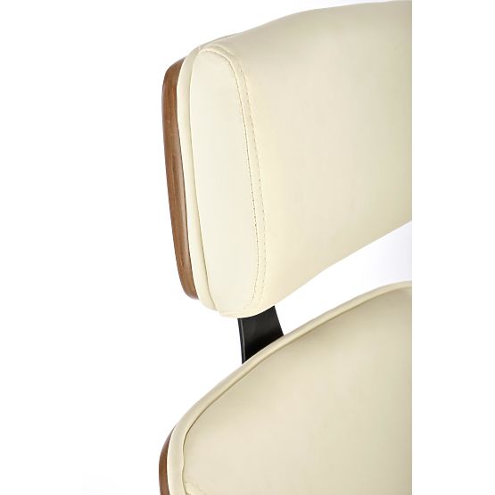 Chaise pivotante IGNAZIO, noyer-crème (1p=1pc)