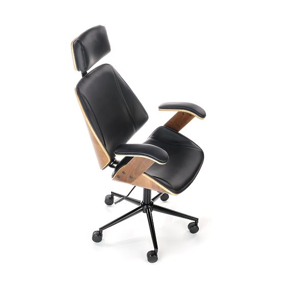 Chaise pivotante IGNAZIO, noyer-noir (1p=1pc)
