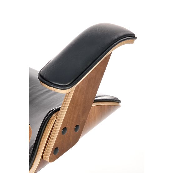 Chaise pivotante IGNAZIO, noyer-noir (1p=1pc)