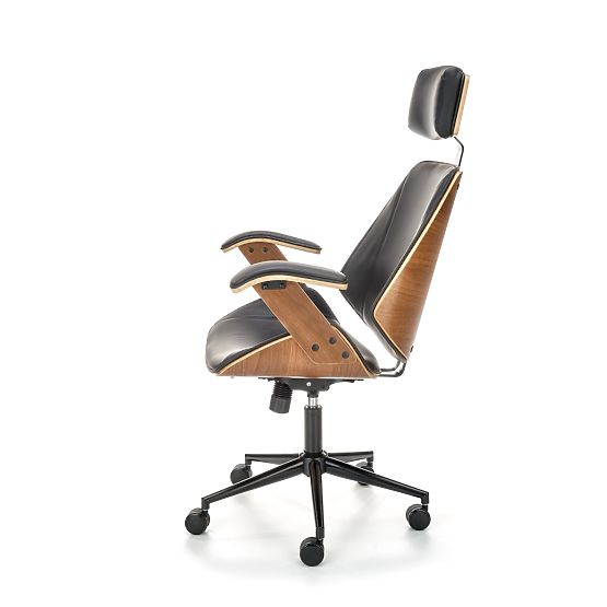 Chaise pivotante IGNAZIO, noyer-noir (1p=1pc)