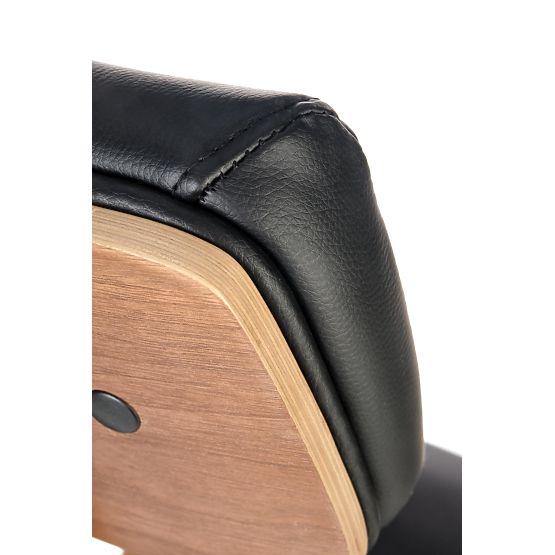 Chaise pivotante IGNAZIO, noyer-noir (1p=1pc)