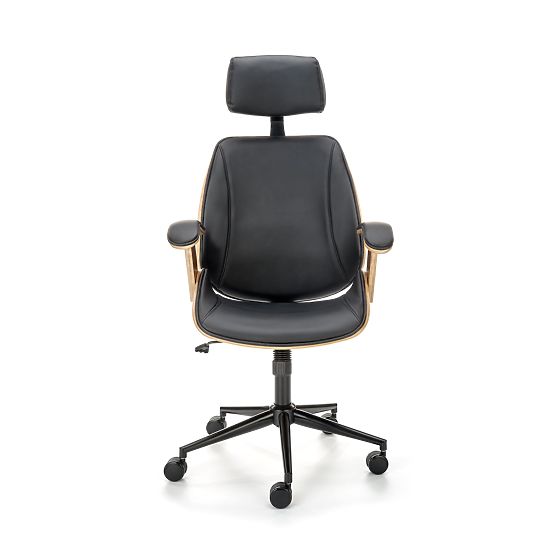 Chaise pivotante IGNAZIO, noyer-noir (1p=1pc)