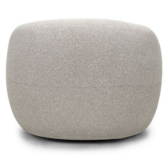 Chaise pivotante Nambi beige-gris, formes arrondies