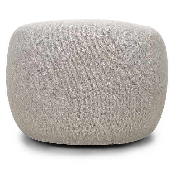 Chaise pivotante Nambi beige-gris, formes arrondies