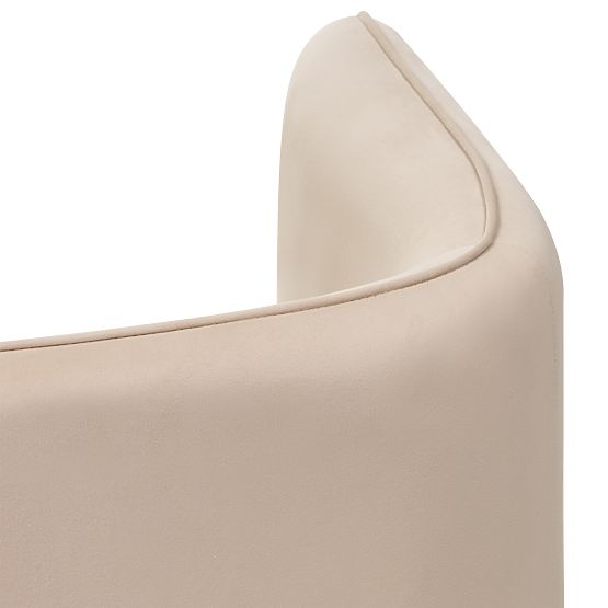 Chaise pivotante One beige clair, velours