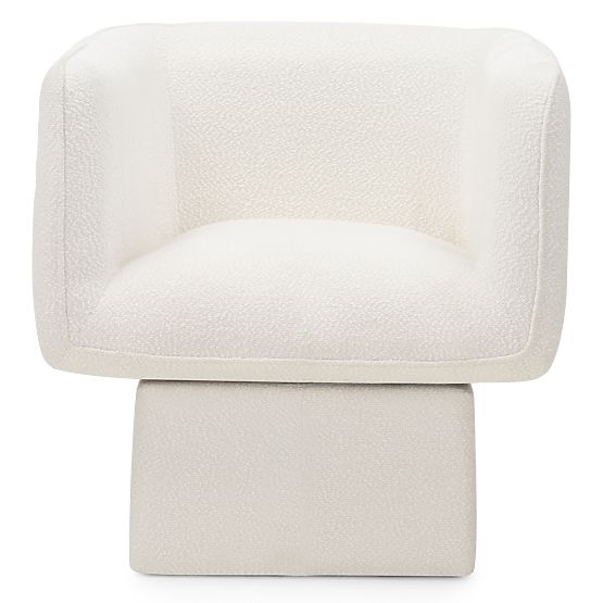 Chaise pivotante One blanche, boucle