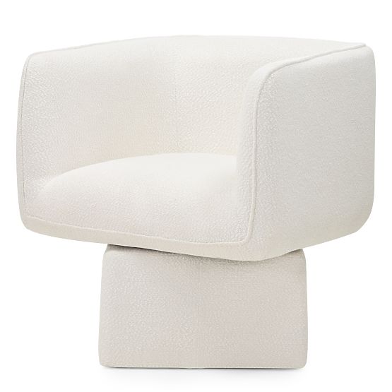 Chaise pivotante One blanche, boucle