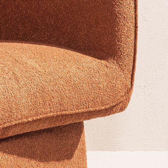 Chaise pivotante One cuivre, boucle