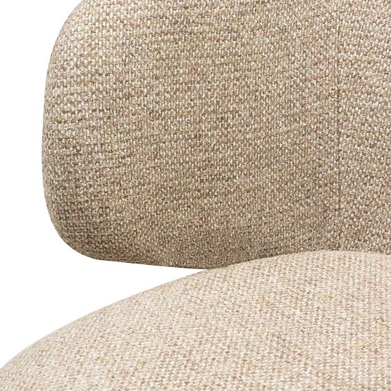 Chaise pivotante Pearl moka, pieds noirs
