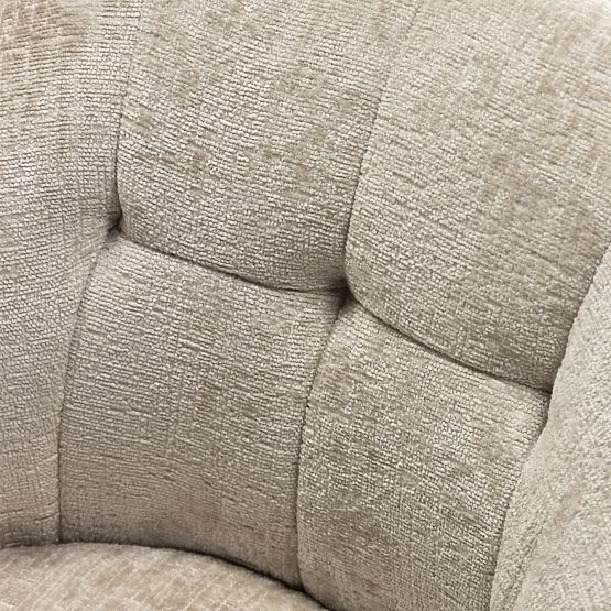 Chaise pivotante Santos beige clair/pieds noirs