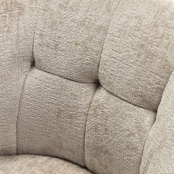 Chaise pivotante Santos beige clair/pieds noirs