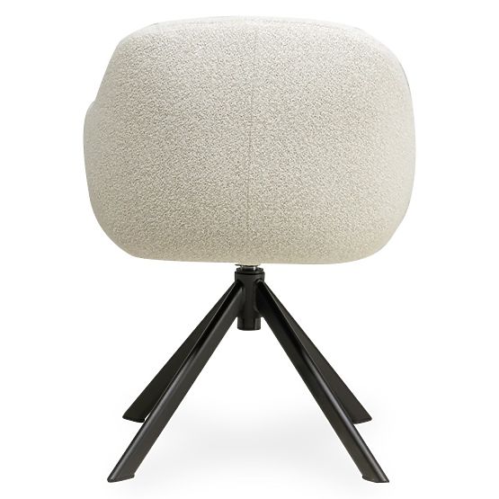 Chaise pivotante Santos beige-crème/pieds noirs