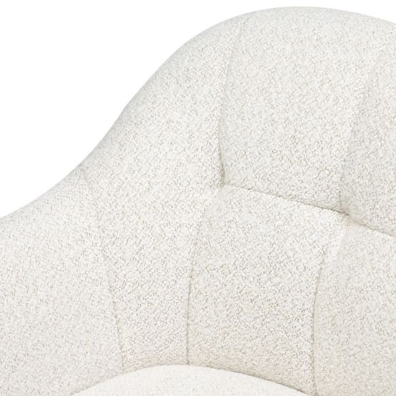 Chaise pivotante Santos beige-crème/pieds noirs