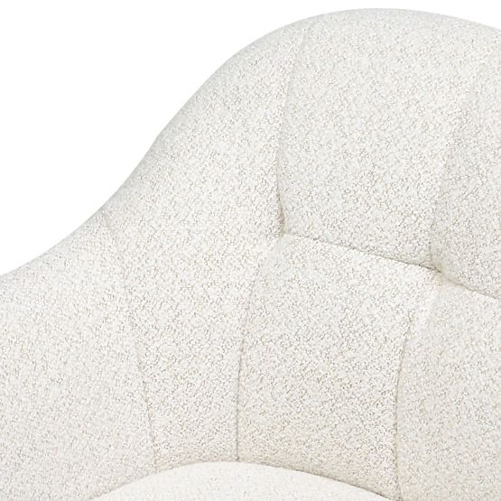 Chaise pivotante Santos beige-crème/pieds noirs