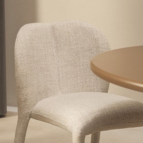 Chaise rembourrée Asan, beige-gris