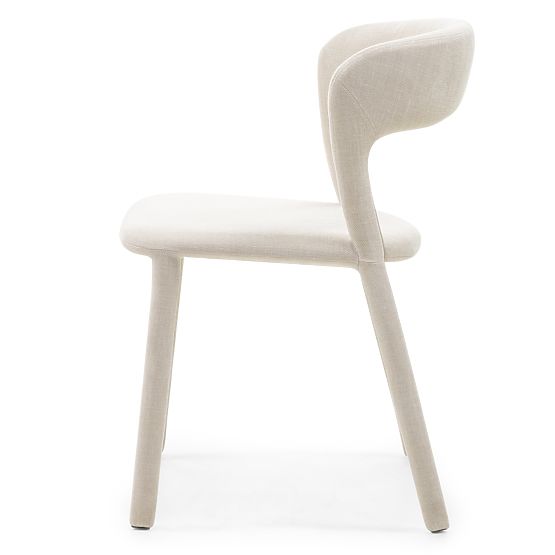 Chaise rembourrée Calma beige clair