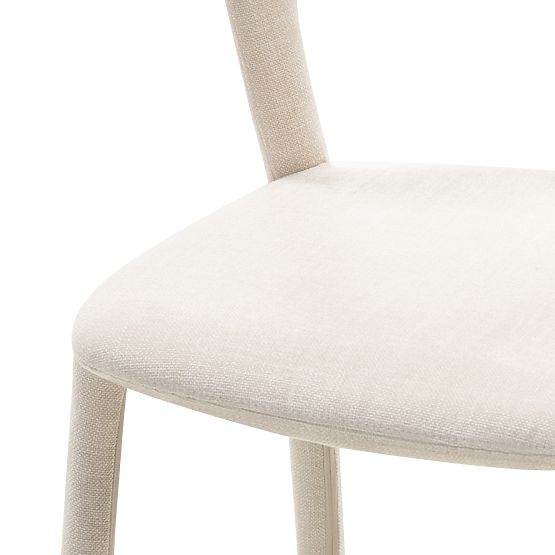 Chaise rembourrée Calma beige clair