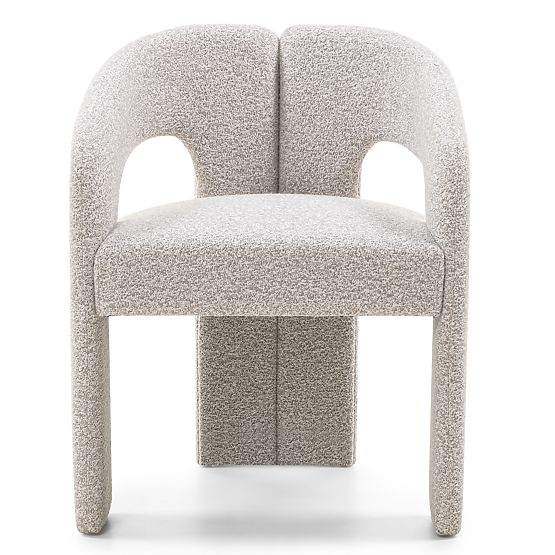 Chaise rembourrée Castelo gris-beige