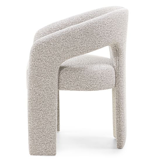 Chaise rembourrée Castelo gris-beige