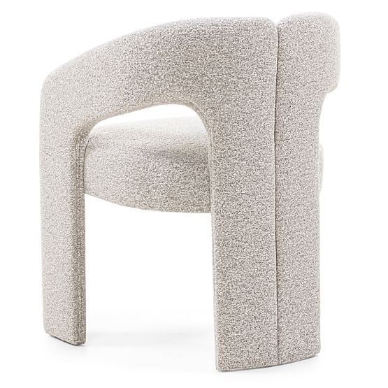 Chaise rembourrée Castelo gris-beige