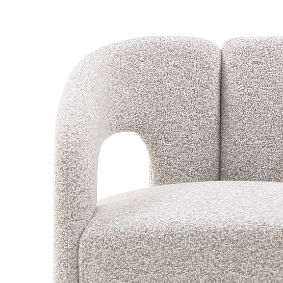 Chaise rembourrée Castelo gris-beige