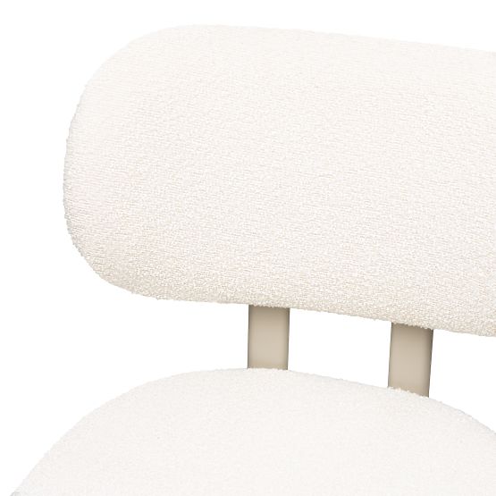 Chaise rembourrée Flare, crème/beige