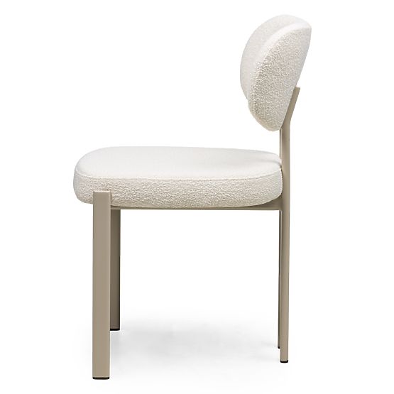 Chaise rembourrée Flare, crème/beige