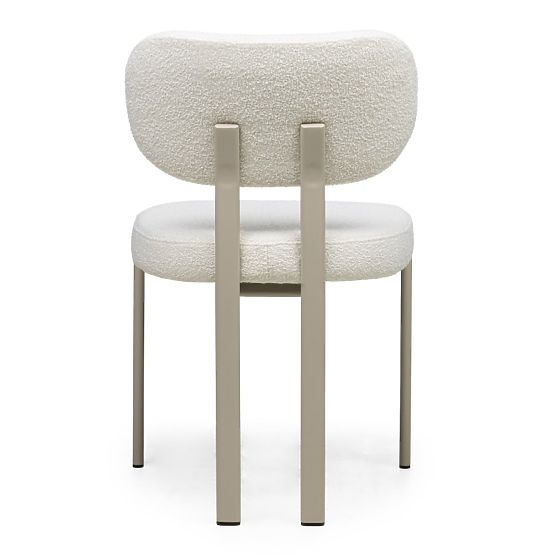 Chaise rembourrée Flare, crème/beige