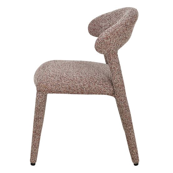 Chaise rembourrée Hiroki, beige-bordeaux chiné