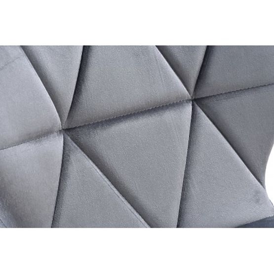 Chaise rembourrée MURET VELVET en velours graphite