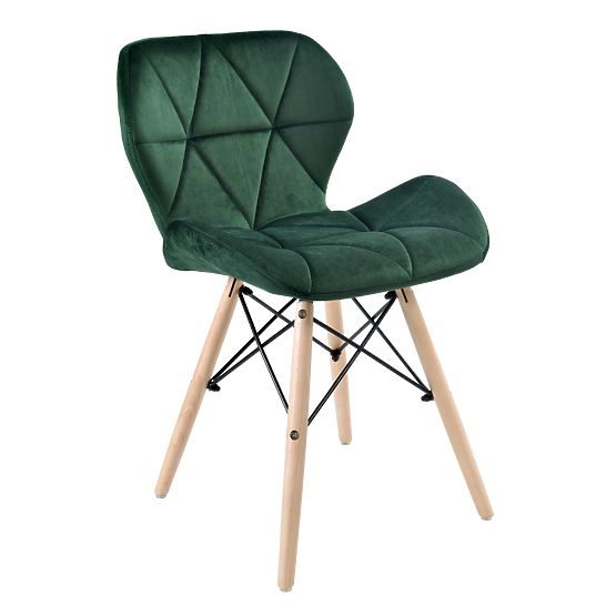Chaise rembourrée MURET VELVET velours vert foncé