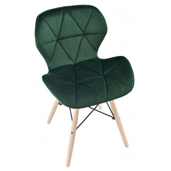 Chaise rembourrée MURET VELVET velours vert foncé