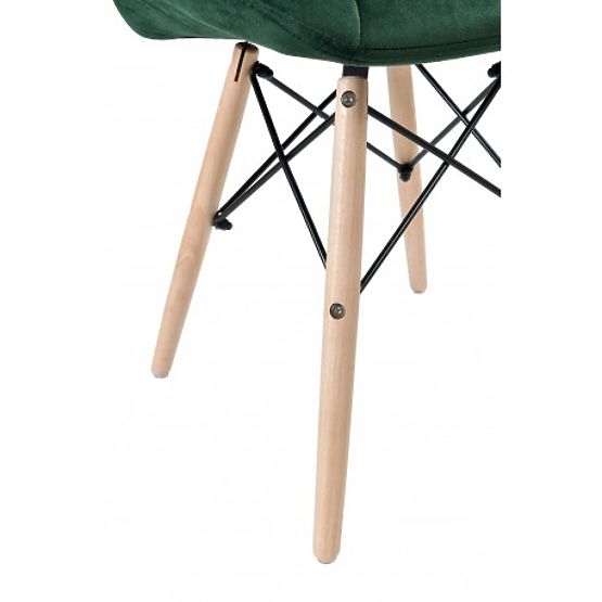 Chaise rembourrée MURET VELVET velours vert foncé