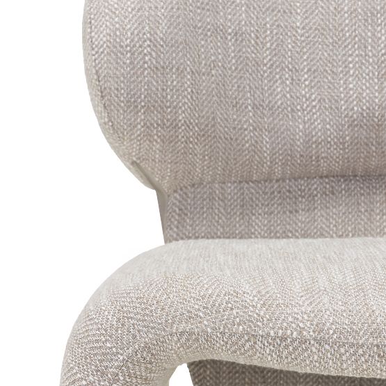 Chaise rembourrée Nabila, beige-gris