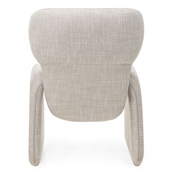 Chaise rembourrée Nabila, beige-gris