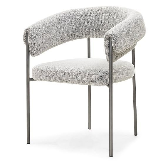 Chaise rembourrée Portia grise