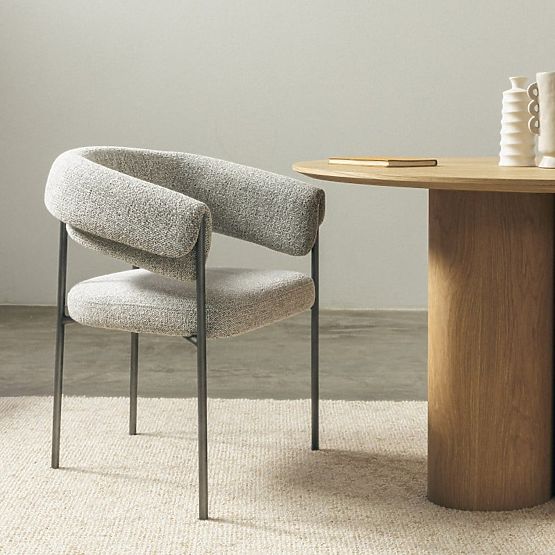 Chaise rembourrée Portia grise