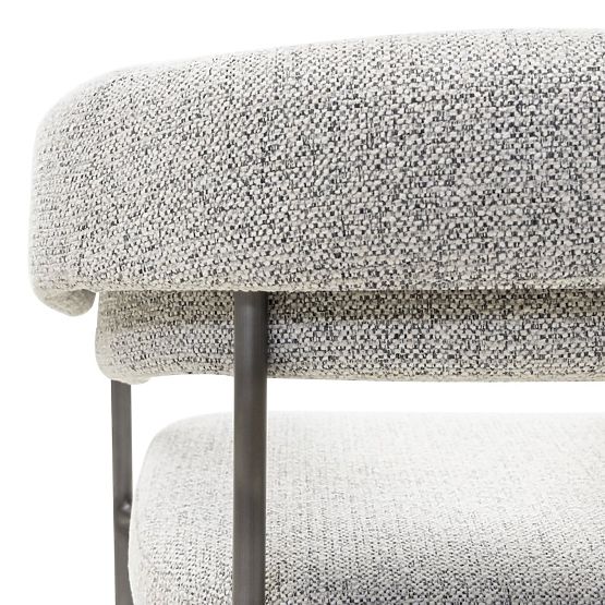 Chaise rembourrée Portia grise